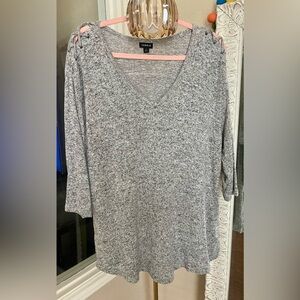 Torrid Gray V-Neck Sweater